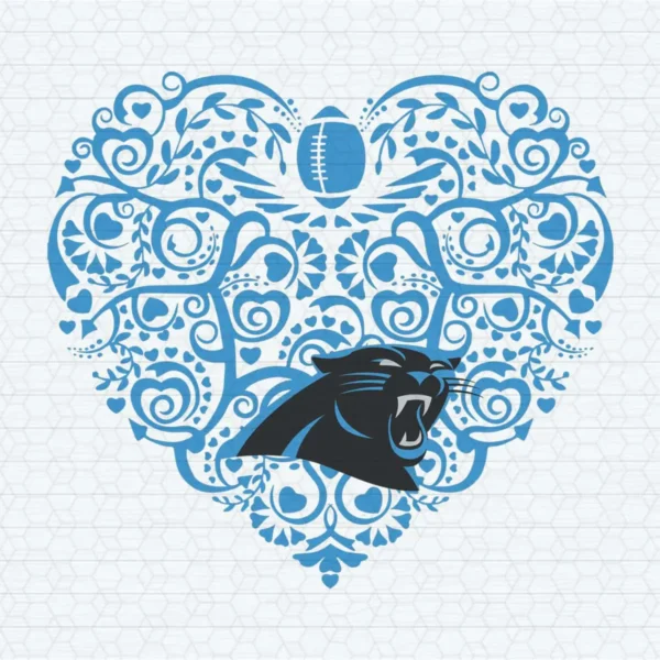 Carolina Panthers Heart Panthers Logo SVG Super Bowl Nfl