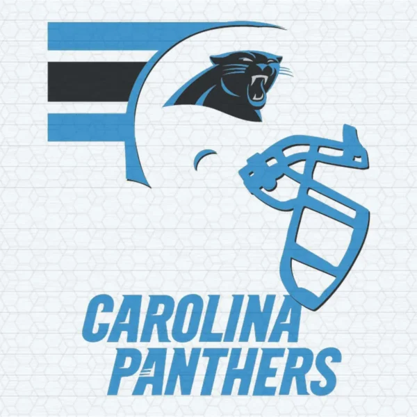 Carolina Panthers Helmet SVG Background Transparent Digital File