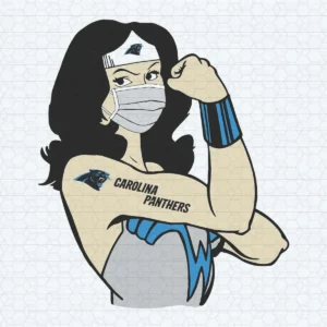 Carolina Panthers Marvel White Wonder Woman SVG
