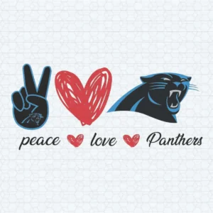 Carolina Panthers Peace Love SVG
