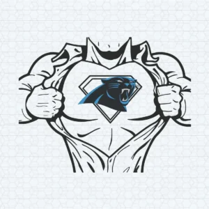 Carolina Panthers Superman Nfl Logo SVG Cricut File