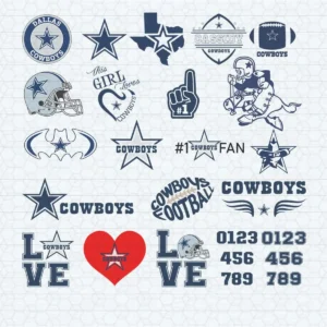 vintage with modern elements, bold and dynamic Cowboys classic SVG design showing pride for Cricut and Silhouette cutting machines