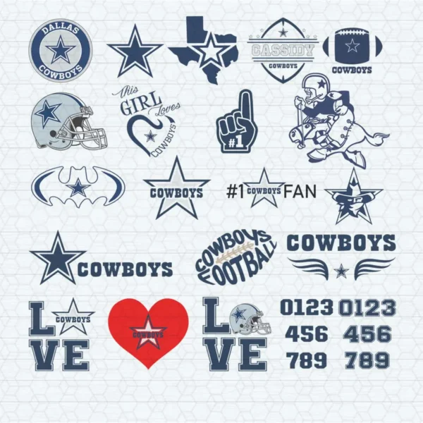 vintage with modern elements, bold and dynamic Cowboys classic SVG design showing pride for Cricut and Silhouette cutting machines