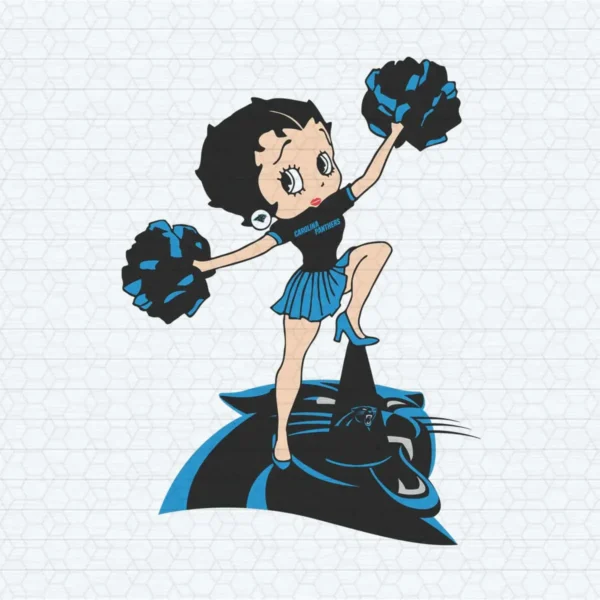 Cheer Betty Boop Carolina Panthers Fangirls SVG