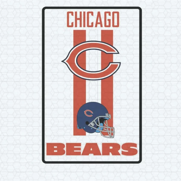 Chicago Bears American Football Team Helmet SVG Digital File
