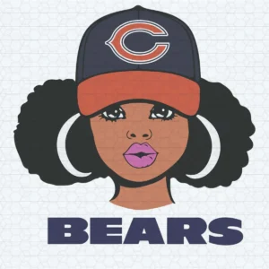 Chicago Bears Black Girl Love SVG Cricut File