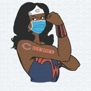 Chicago Bears Black Wonder Woman SVG Marvel NFL
