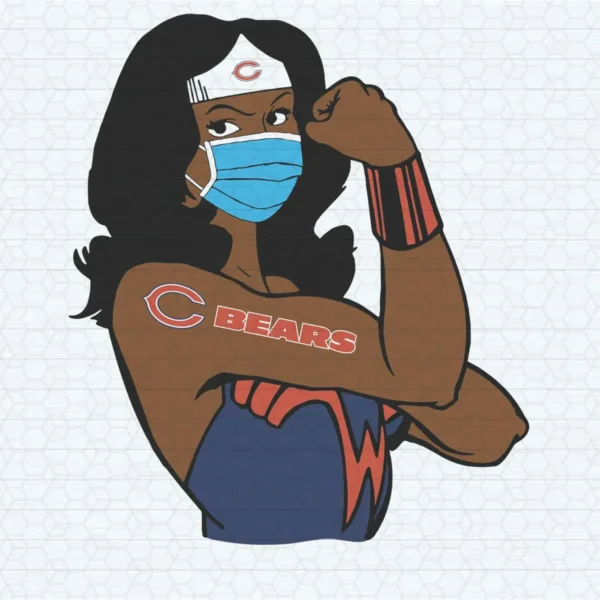Chicago Bears Black Wonder Woman SVG Marvel NFL