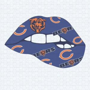 Chicago Bears Blue Sexy Lips Football Logo SVG Cut File