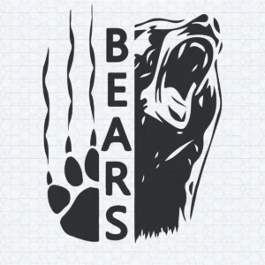 Chicago Bears Football Logo Black Bears SVG Cricut File