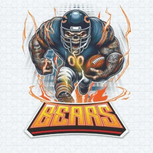 Chicago Bears Football Mascot Clipart Game day PNG Sublimation