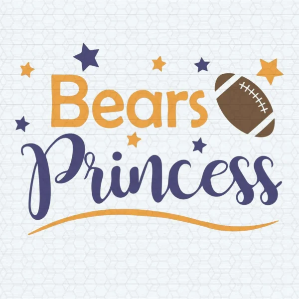 Chicago Bears Football Princess SVG For Fangirls