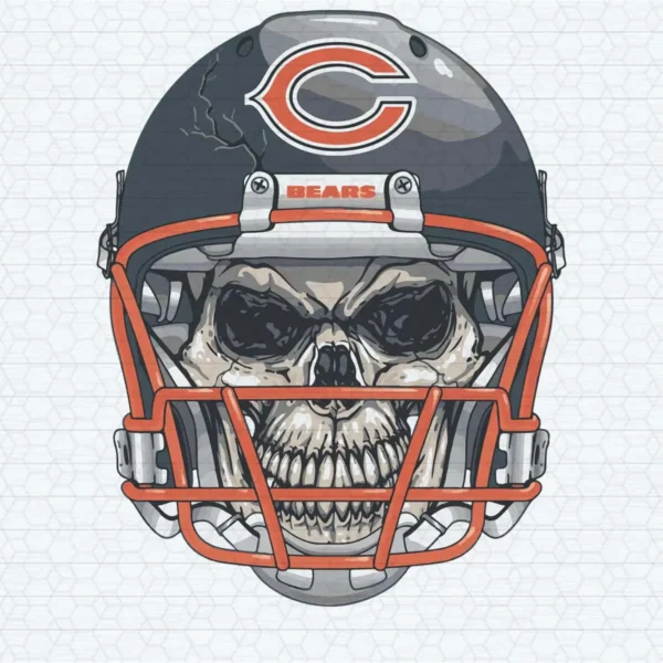 Chicago Bears Football Skull Helmet SVG Cricut File Clipart