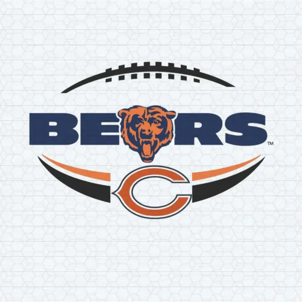 Chicago Bears Football Vector NFL SVG Background Transparent