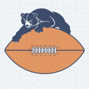 Chicago Bears Funny SVG Bear With Football Logo