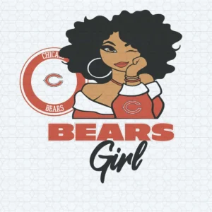 Chicago Bears Girl SVG Cricut Digital Download For Fangirls