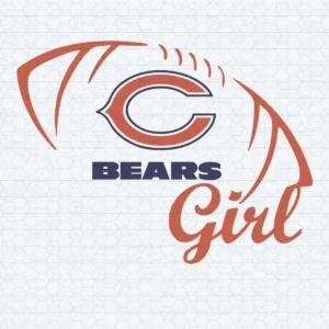 Chicago Bears Girl SVG Love Football Logo NFL Super Bowl