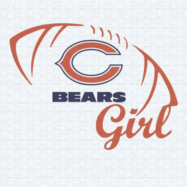 Chicago Bears Girl SVG Love Football Logo NFL Super Bowl