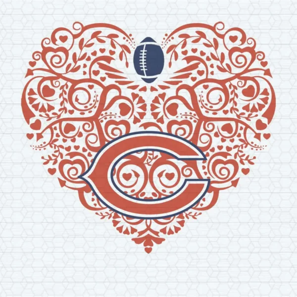 Chicago Bears Heart American Football SVG NFL Super Bowl