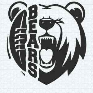 Chicago Bears Heart Football Logo NFL SVG Cricut File