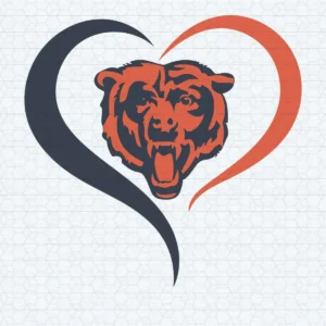 Chicago Bears Heart Logo NFL Football SVG Digital Download