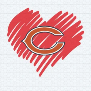 Chicago Bears Heart SVG Digital File For Decal Or Decor