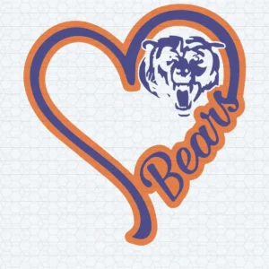 Chicago Bears Logo Heart SVG NFL Cricut File