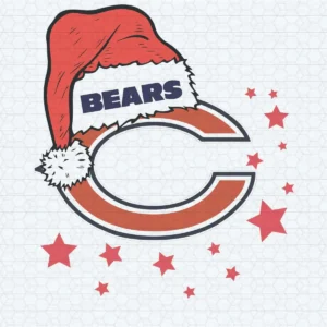 Chicago Bears Packers Hat Santa SVG Cricut File Happy Christmas