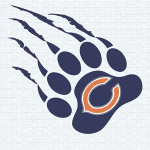 Chicago Bears Paw Football Logo NFL SVG