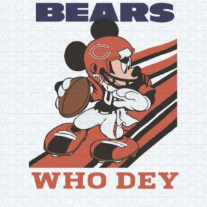 Chicago Bears Slogan Who Dey Mickey Mouse SVG