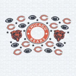 Chicago Bears Starbucks Wrap Cold Cup SVG Digital Download