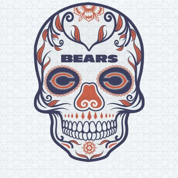Chicago Bears Sugar Skull NFL Football Logo SVG