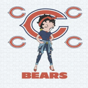 Chicago Bears Super Bowl Logo Betty Boop SVG Nfl Girl