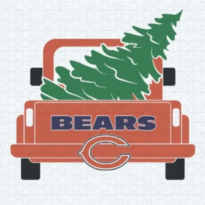Chicago Bears Truck Christmas Tree SVG Cricut File