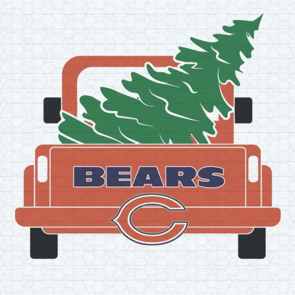 Chicago Bears Truck Christmas Tree SVG Cricut File