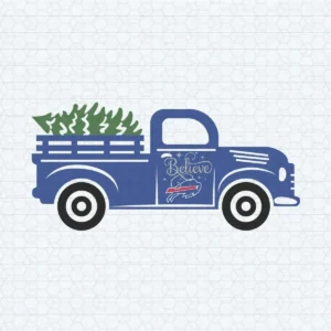 Christmas Tree Truck Believe Buffalo Bills SVG Happy Xmas Day