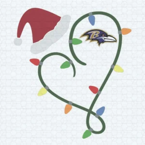 Christmas With Baltimore Ravens Logo SVG