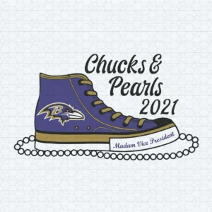 Chucks and Pearls 2021 Baltimore Ravens SVG