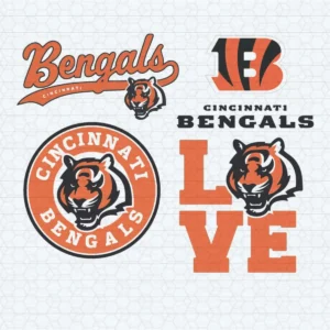 modern with bold elements Bengals classic SVG design showing excitement for Cricut and Silhouette cutting machines