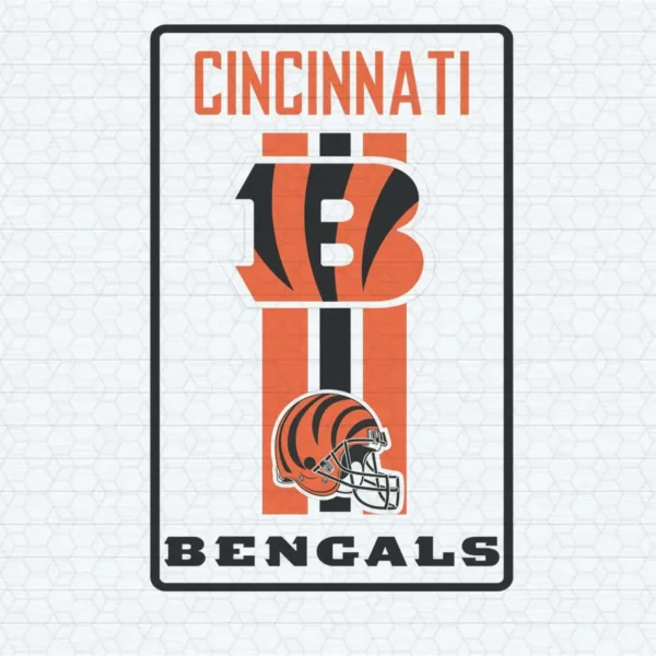 modern and bold with a vintage touch Bengals helmet SVG design showing excitement and pride for Cricut and Silhouette cutting machines