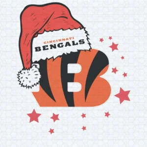 modern and bold with a playful holiday twist Bengals classic SVG design showing excitement and festive cheer for Cricut and Silhouette cutting machines