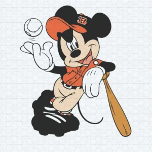 playful and whimsical, combining elements of cartoon and sports aesthetics Bengals classic SVG design showing joy and nostalgia for Cricut and Silhouette cutting machines
