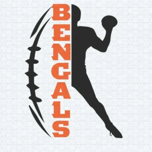 modern and bold with a dynamic silhouette Bengals classic SVG design showing excitement and pride for Cricut and Silhouette cutting machines