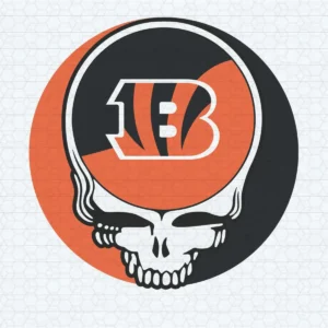 bold and modern with a vintage twist Bengals skull SVG design showing excitement and pride for Cricut and Silhouette cutting machines