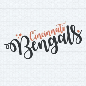 modern with a playful script font Bengals classic SVG design showing excitement for Cricut and Silhouette cutting machines
