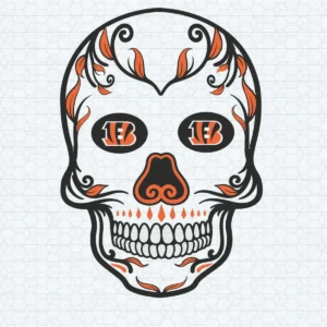 bold and modern with a vintage twist Bengals skull SVG design showing excitement and pride for Cricut and Silhouette cutting machines