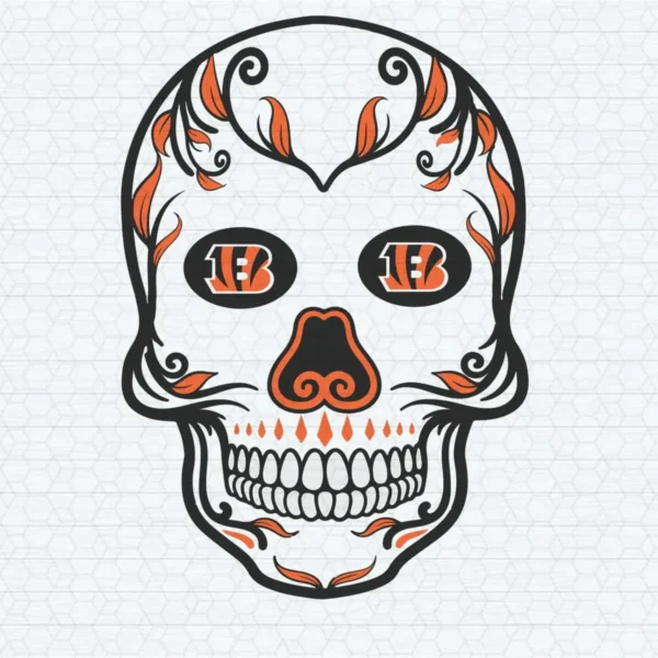 bold and modern with a vintage twist Bengals skull SVG design showing excitement and pride for Cricut and Silhouette cutting machines