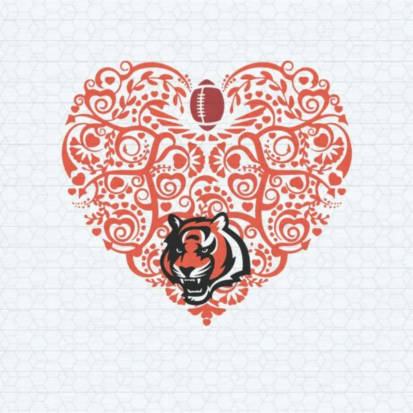 modern with a vintage twist, featuring intricate floral patterns Bengals classic SVG design showing excitement and pride for Cricut and Silhouette cutting machines