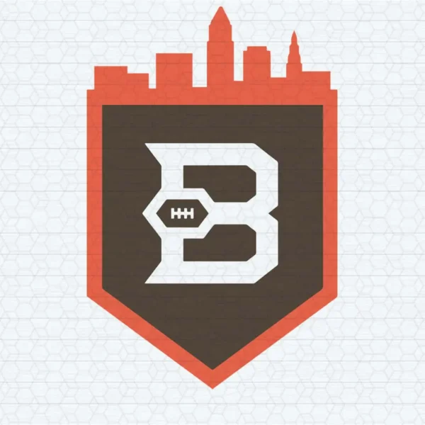 modern with a vintage touch, featuring bold geometric shapes Browns classic SVG design showing pride and nostalgia for Cricut and Silhouette cutting machines