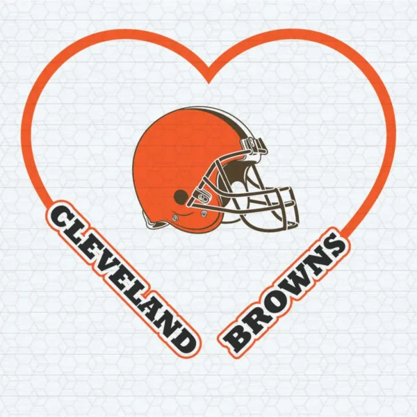 vintage with a modern twist, featuring bold lines and a heart motif Browns classic SVG design showing nostalgia and pride for Cricut and Silhouette cutting machines